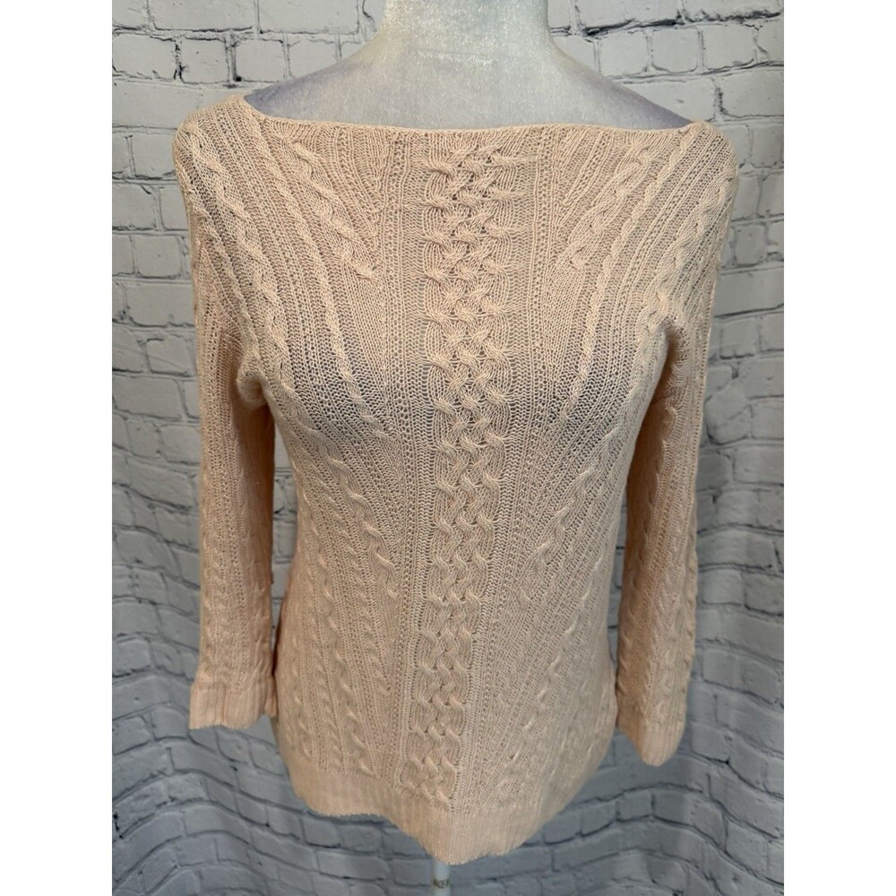 Lauren Ralph Lauren Linen Cable Knit Sweater Size Large